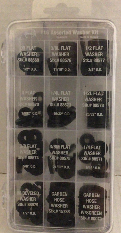 Danco 10875 Synthetic Rubber Washer Kit Assorted Size
