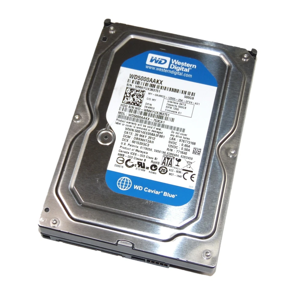 Dell K4MC0 500GB  WD5000AAKX 7.2K SATA 3.5" HDD – Enterprise Server Hard Drive - Image 1 of 1