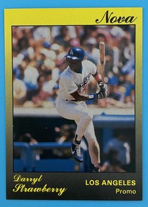 1991 STAR CO BASEBALL NOVA DARRYL STRAWBERRY PROMO BLANK BACK RARE LIMITED 1/100