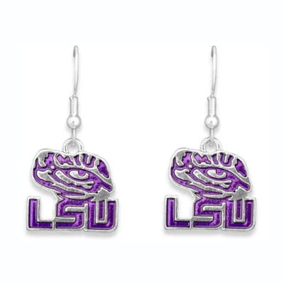40032 LSU Audrey Fish Hook Paw Earrings - Image 1 of 2