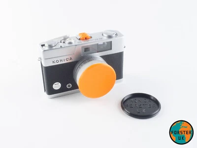 Konica EE-Matic S flexible Objektivdeckel und Blitzschuhüberzieher von Forster UK
