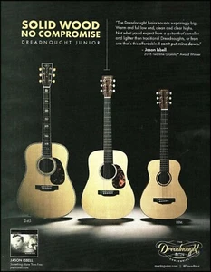 Guitarra acústica Jason Isbell Martin Dreadnought Junior D-JR E D-45 LXM impresión de anuncio - Imagen 1 de 3