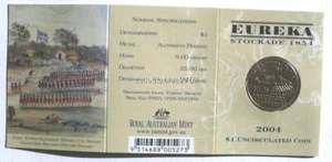 1854-2004 EUREKA STOCKADE - BALLARAT One Dollar Uncirculated Coin Mintmark M - Picture 1 of 1
