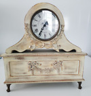 Cabinet Mantel Clock with Large Storage Box-Any Room Bedroom/Bath/Living  14x13"