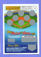 1992 Topps scratch off cards Match the Stats  Unscratched #14  Dennis Martinez