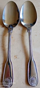 2 SABATIER COTE D'AZURE STAINLESS FLATWARE SET PLACE OVAL SOUP SPOONS - Picture 1 of 5