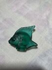 Lalique signed Crystal Fish Sculpture blue/green