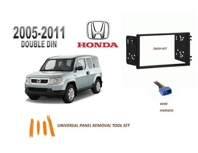 NUEVO 2005-2011 HONDA ELEMENT LX 2 DIN COCHE ESTÉREO INSTALACIÓN TABLERO KIT, ARNÉS DE CABLES Foto 1 de 2