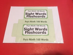 Fry's Ninth Hundred Words - PRINTED & UNCUT - Sight Word Flash Cards - Picture 1 of 4