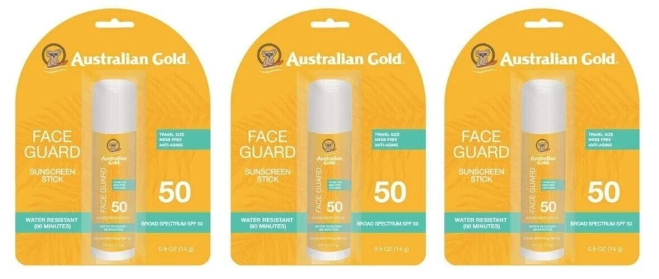 Barra protectora facial BL Australian Gold FPS 50 0,6 OZ - PAQUETE DE TRES Foto 1 de 1