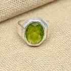 Perfect Men's Ring Handmade 925 Sterling Silver Peridot Sharp Ring All Size D33