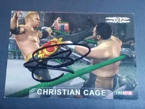 Christian Cage Autograph TriStar TNA Cross Line Card #75 Impact Wrestling - Picture 1 of 2