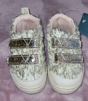 Zapatilla deportiva Toms blanca tejida de vacaciones pequeña Lenny Mid gancho y bucle para niñas pequeñas Foto 1 de 4