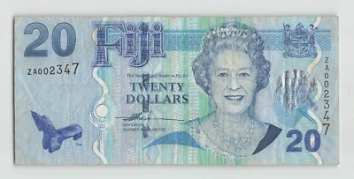 FIJI 20 Dollars 2007, P-112a* REPLACEMENT, ZA002347 Circulated Quite Scarce.  A7 - Image 1 of 2