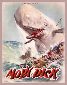 Decoration Poster.Home room art.Interior design.Moby Dick Whale.Sailors.7388 - Picture 1 of 1