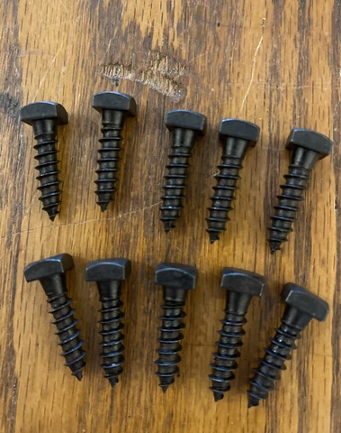1/4 X 1 Lag Bolt Screws Square Style Antique Head Steel Black Oxide Free Ship Cover