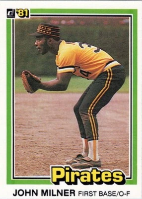1981 Donruss #377 John Milner Pittsburgh Pirates - Image 1 of 2