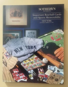 Sotheby's Catalog March 13, 1993 Important Baseball Cards & Sports Memorabilia - Picture 1 of 1