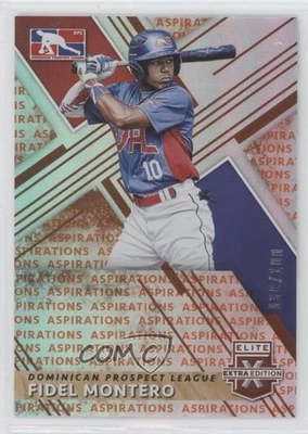 2019 Panini Elite Extra Edition Aspirations Orange /100 Fidel Montero #188 - Image 1 of 2