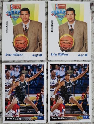 Brian Williams Bison Dele - Lote de 4 - 1991-92 SkyBox #522 RC - 1992-93 UD #111 Foto 1 de 4