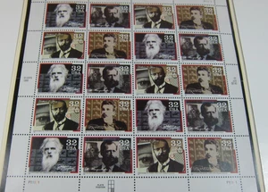 USPS 1996 Stamp Pane of 20 Stamps Showing Pioneers of Communication (32 cent) - Picture 1 of 1