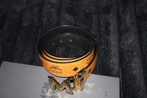 Original MCM Herren Verstellbarer Wende Leder Gürtel Cognac & Schwarz 95/38 - Bild 1 von 5