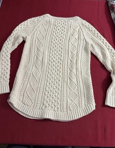 L.L. Bean Signature Fishermen’s Sweater Women’s Size Small - Picture 1 of 4