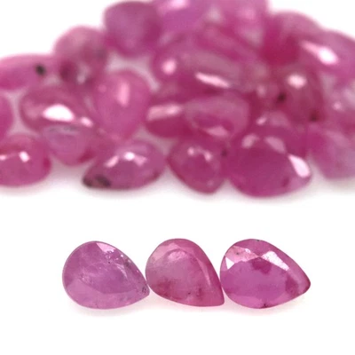 7.82 CT. Heated 28Pcs Pink Ruby Madagascar Pear - Image 1 of 4