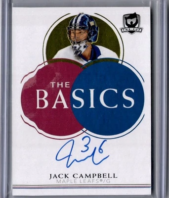 Jack Campbell The Basics #TB-JC Auto 2021-22 Upper Deck The Cup RC - Image 1 of 2
