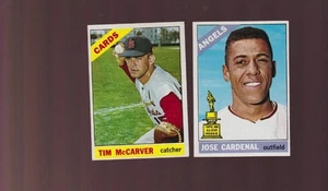 1966 Topps Baseball Tim McCarver & Jose Cardenal - Picture 1 of 1