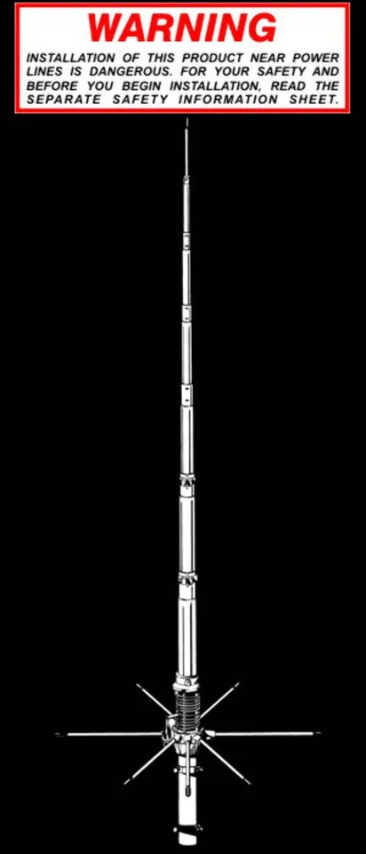 Sirio 827 - Antenna verticale da base 5/8 CB 27 MHz alto guadagno - Immagine 1 di 1