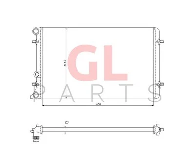 PARA VW BORA 1998-2005 Radiador Motor Refrigeración 1J0121253H Nuevo - Imagen 1 de 4