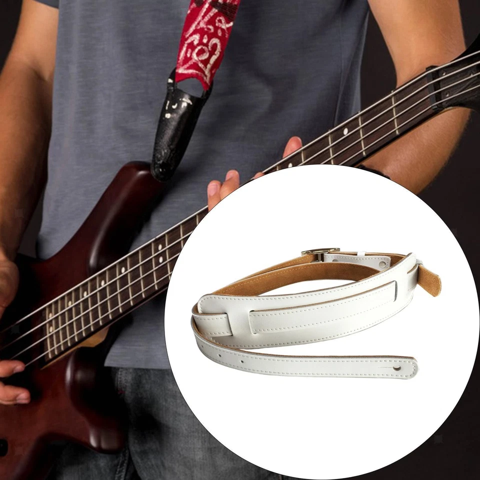 吉他表带可调节替换件(43.70 英寸至 59.06 英寸长)配件 — 第 1/1 张图片