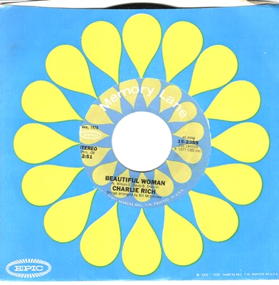 CHARLIE RICH:   BEAUTIFUL WOMAN / ROAD SHOW .. 45 RPM 9456 - Image 1 of 3