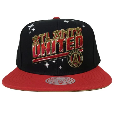 Atlanta United FC Mitchell & Ness MLS Gorra Snapback Negra Roja Nueva con Etiquetas Foto 1 de 4