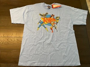 Vintage Y2K X-Men Marvel Mad Engine Comic Book Blue X-Large T-Shirt - Picture 1 of 7
