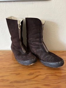 Vintage 1940s Women’s Snow Boots Lightning Zipper 9 1/2 B - Picture 1 of 12