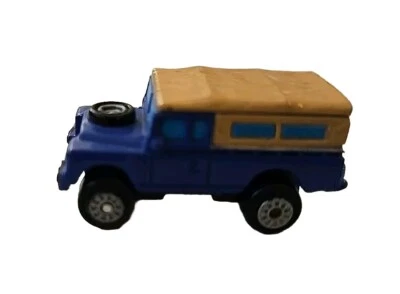 Vintage Micro Machines 1986 Galoob '84 Land Rover Defender Blue w/ Tan Top RARE  - Image 1 of 4