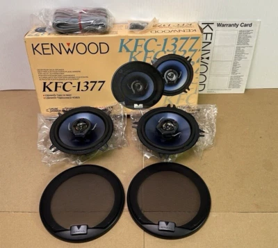Kenwood 120W 5 1/4 " 2 Way Car Audio Speakers Rear Deck Door KFC-1377 Old School - Image 1 of 4