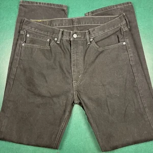 Levis 505 Jeans Men’s 36x34 Black Baggy Straight Leg Rocker City USA - Picture 1 of 10