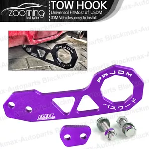 Universal Purple JDM Style Aluminum Alloy Racing Car Rear Tow Hook for All cars - Picture 1 of 12