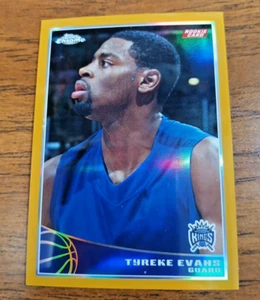 2009-10 Topps Chrome Gold Refractor /50 Tyreke Evans #107 Rookie RC SSP Parallel - Picture 1 of 5