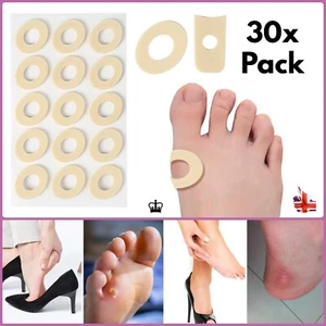 30x Corn Pads Foam Cushion Adhesive Protective Ring Plasters Pain Relief - Picture 1 of 12