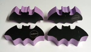 Solid Wood Halloween Bat Shaped Chalkboard Craft Blocks 6.25"w each (Qty 4) - Picture 1 of 6