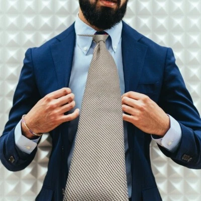 VALENTINO ROMA EXQUISITA CORBATA DE SEDA TEJIDA ITALIANA Foto 1 de 4