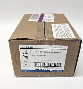 Caja de 50 ~ Thomas & Betts TS 904 ~ 1-1/4" EMT correas de dos agujeros - Imagen 1 de 1