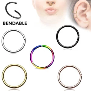 Nose Ring Cartilage Earring Tragus Nipple Hoop Septum Piercing - Picture 1 of 3