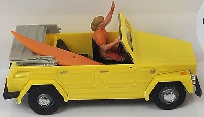 BUSCH NEW HO 1/87 Scale Volkswagen 181 VW Thing Convertible in Yellow w/Driver - Image 1 of 4
