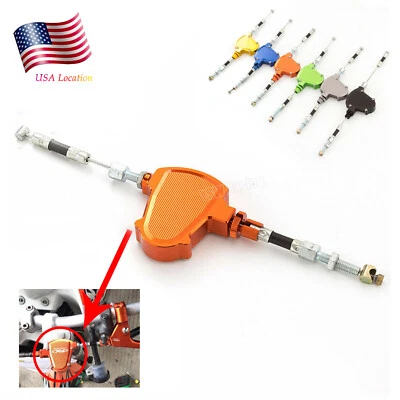 Motorcycle Dirt Bike Stunt Clutch Pull Cable Lever Easy System For Honda Suzuki - Изображение 1 из 4