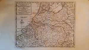 1747 ANTIQUE COPPER PLATE MAP - HOLLAND BELGIUM LOW COUNTRIES - THOMAS KITCHIN - Picture 1 of 7